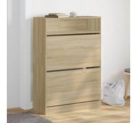 vidaXL Shoe Cabinet with 2 Flip-Drawers Sonoma Oak 80x34x116 cm