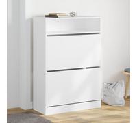 vidaXL Shoe Cabinet with 2 Flip-Drawers White 80x34x116 cm