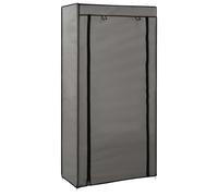 vidaXL Shoe Cabinet with Cover Grey 58x28x106 cm Fabric
