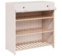 Vidaxl Shoe Cabinet With Cover White 79X40X80 Cm Fabric