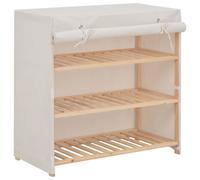 Vidaxl Shoe Cabinet With Cover White 79X40X80 Cm Fabric