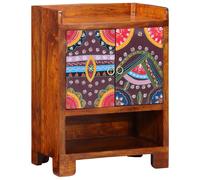 vidaXL Shoe Cabinet with Door Brown 55 x 35 x 75 cm Solid Acacia wood, Modern St