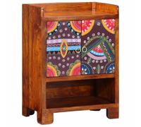 vidaXL Shoe Cabinet with Door Brown 55 x 35 x 75 cm Solid Acacia wood, Modern St