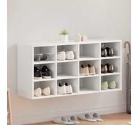 vidaXL Shoe Cabinet with Shelf White 103 x 30 x 51 cm Engineered Wood