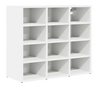 vidaXL Shoe Cabinet with Shelf White 77.5 x 30 x 67 cm Engineered Wood