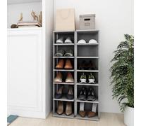 Vidaxl Shoe Cabinets 2 Pcs Concrete Grey 27.5X27X102 Cm