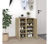 vidaXL Shoe Cabinets 2 pcs Sonoma Oak 32x35x70 cm Engineered Wood