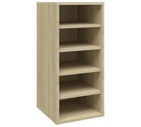 vidaXL Shoe cabinets 31.5 x 35 x 70 cm Sonoma Oak 5 compartments | Loads of space for your footwear, Mounted on the wall to save floor space, Modern look that fits any decor
