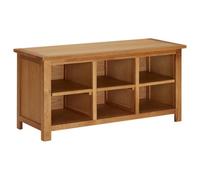 Vidaxl Shoe Rack 90X37X45 Cm Solid Oak Wood