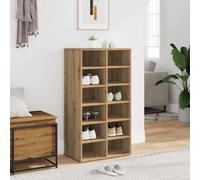 vidaXL Shoe Rack Artisan Oak 54x34x100.5 cm Engineered Wood UK