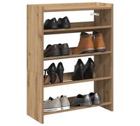 vidaXL Shoe Rack Artisan Oak 60x25x81 cm Engineered Wood