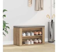 vidaXL Shoe Rack Artisan oak 75 x 35 x 45 cm Engineered wood