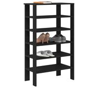 vidaXL Shoe Rack Black 61x32x105 cm Engineered Wood