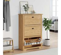 vidaXL Shoe Rack BODO Honey Brown 80 x 35 x 118 cm Engineered Wood
