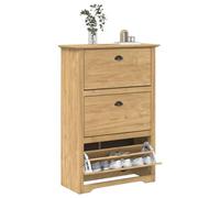 vidaXL Shoe Rack BODO Honey Brown 80 x 35 x 118 cm Engineered Wood, Modern Rectangular Shoe Storage, Indoor Organizer, Functional Footwear Shelf, Entryway Rack, Minimalist Design Solutions