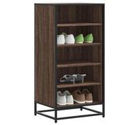 vidaXL shoe rack-engineered wood metal frame-storage unit-organizer-brown oak-modern design-48x38x97.5 cm-home entryway bedroom