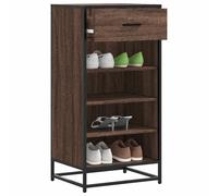 vidaXL Shoe Rack Brown Oak 48x38x97.5 cm Engineered Wood UK