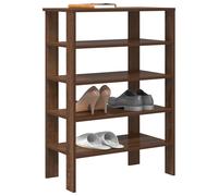 vidaXL Shoe Rack Brown Oak 61x32x87.5 cm Engineered Wood