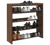 vidaXL Shoe Rack Brown Oak 80x25x81 cm Engineered Wood