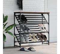 Shoe Rack Cabinet Storage Shelf Brown Oak Engineered Wood vidaXL