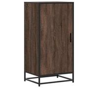 vidaXL shoe rack/brown oak shoe organiser - engineered wood shoe display cabinet with door & top shelf - 48x38x97.5cm - ideal for office/bedroom/entryway