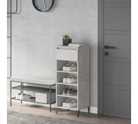 vidaXL Shoe Rack Concrete Grey 40x36x105 cm Engineered Wood UK