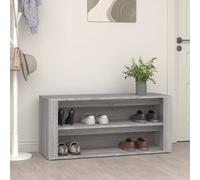 vidaXL Shoe Rack Grey Sonoma 100x35x45 cm Engineered Wood UK