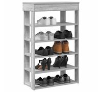 vidaXL Shoe Rack Grey Sonoma 60x30x98 cm Engineered Wood
