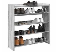 vidaXL Shoe Rack Grey Sonoma 80x25x81 cm Engineered Wood
