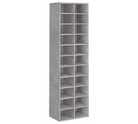 vidaXL Shoe Rack in Concrete Grey - 22 Compartment Storage Unit for Shoes, Boxes & More, Engineered Wood Material, Included Wall Mounting Accessories