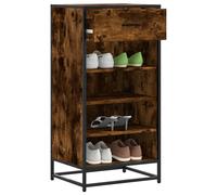 (smoked oak) vidaXL Shoe Rack Smoked Oak 48x38x97.5 cm Engineered Wood shoe storage