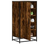 vidaXL Shoe Rack Smoked Oak 48x38x97.5 cm Engineered Wood