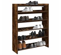 (smoked oak, 100 cm/ 80 cm) vidaXL Shoe Rack Shoe Cabinet Shoe Storage Shelf Hall Cupboard Engineered Wood