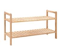 vidaXL Shoe Rack Solid Walnut Wood 69x26x40 cm
