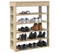 vidaXL Shoe Rack Sonoma Oak 80x30x98 cm Engineered Wood UK