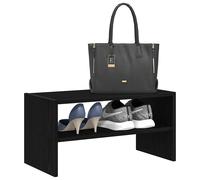 vidaXL Shoe Rack Stackable Black Oak 60x30x30.5 cm