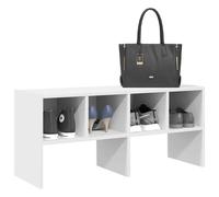 (white, 1 pcs) vidaXL Shoe Racks 2 pcs Stackable Brown Oak 89.5x30x40 cm shoe storage rack