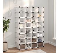 (transparent, 93 x 36.5 x 140 cm) vidaXL Shoe Rack PP Home Organiser Storage Shelf Black/Transparent Multi Sizes