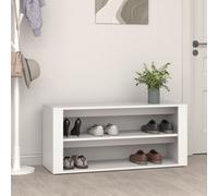 Vidaxl Shoe Rack White 100X35X45 Cm Engineered Wood