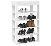 vidaXL Shoe Rack White 60x30x98 cm Engineered Wood