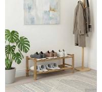 vidaXL Shoe Rack with Shelf Natural 68 x 28 x 30 cm Bamboo