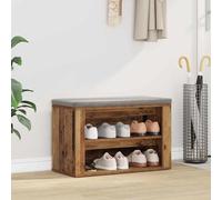 vidaXL Shoe Rack with Shelf Old wood 75 x 35 x 45 cm Engineered wood