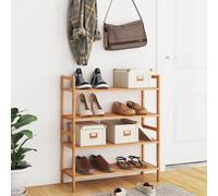Vidaxl Shoe Racks 2 Pcs 69X27X41 Cm Solid Wood Walnut