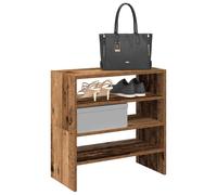 vidaXL Shoe Racks 2 pcs Stackable Old Wood 60x30x30.5 cm