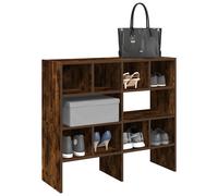 vidaXL Shoe Racks 2 pcs Stackable Smoked Oak 89.5x30x40 cm
