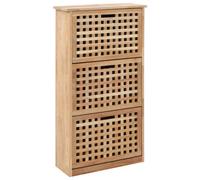 vidaXL Solid Walnut Wood Shoe Storage Cabinet Natural Shoe Storage Cabinets