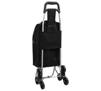 vidaXL Shopping Trolley Folding Black 39.5 x 33 x 93 cm Oxford fabric | Easy to carry and tuck away, Keeps your stuff safe from nasty sun rays, Super handy for quick storage