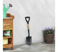vidaXL Shovel Black 68.5 cm Power Coated Steel and Solid Wood