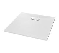 vidaXL Shower Base Tray 90x90 cm, Low-Threshold, SMC Material, White Shower Receptor, Easy to Clean, Scratch and Stain-Resistant, with Good Shock Resistance for High Durability