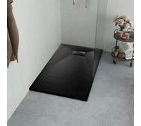 vidaXL Shower Base Tray SMC Black 100x80cm Wet Bathroom Base Shower Receptor